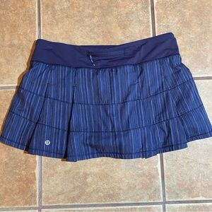 Lululemon Blue Pace Revival Striped Skirt 💙